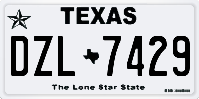 TX license plate DZL7429