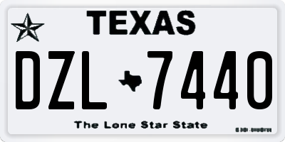 TX license plate DZL7440