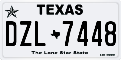 TX license plate DZL7448