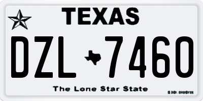 TX license plate DZL7460