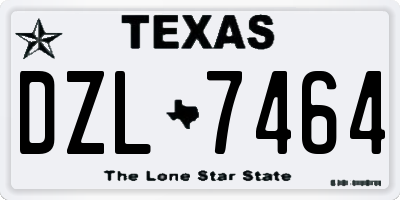 TX license plate DZL7464