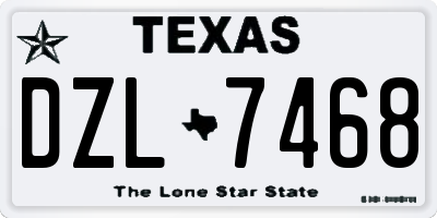 TX license plate DZL7468