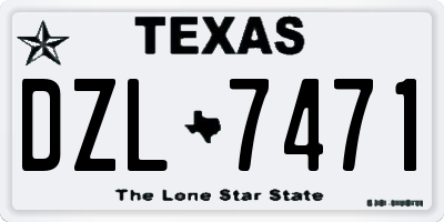 TX license plate DZL7471