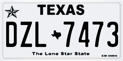 TX license plate DZL7473
