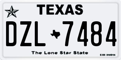 TX license plate DZL7484
