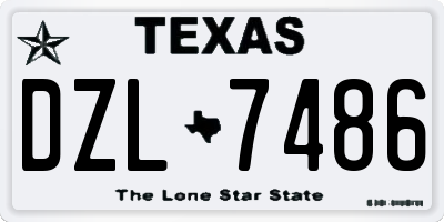 TX license plate DZL7486