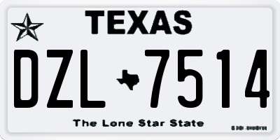 TX license plate DZL7514
