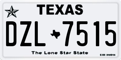 TX license plate DZL7515