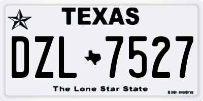 TX license plate DZL7527