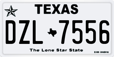 TX license plate DZL7556