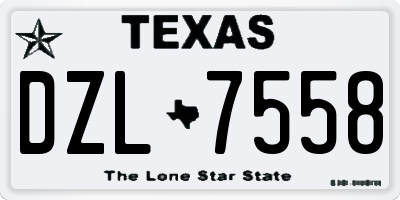 TX license plate DZL7558