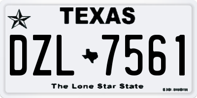 TX license plate DZL7561