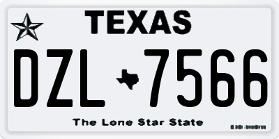 TX license plate DZL7566