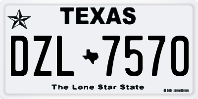 TX license plate DZL7570