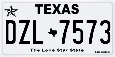 TX license plate DZL7573