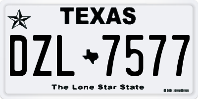 TX license plate DZL7577