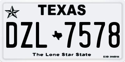 TX license plate DZL7578