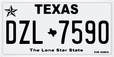 TX license plate DZL7590