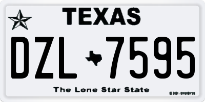 TX license plate DZL7595
