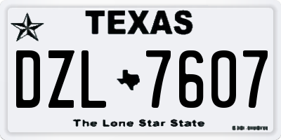 TX license plate DZL7607