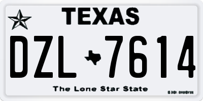 TX license plate DZL7614
