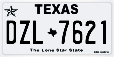 TX license plate DZL7621