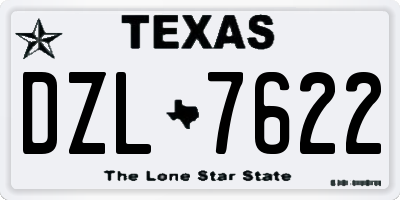 TX license plate DZL7622