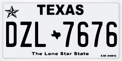 TX license plate DZL7676