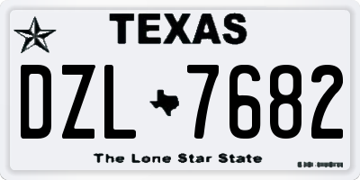 TX license plate DZL7682