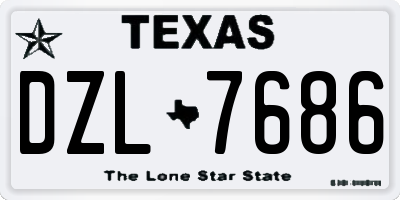 TX license plate DZL7686