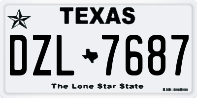 TX license plate DZL7687