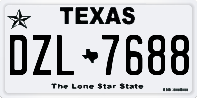 TX license plate DZL7688