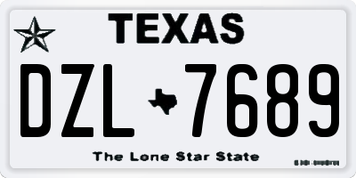 TX license plate DZL7689