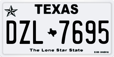 TX license plate DZL7695