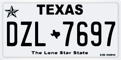 TX license plate DZL7697