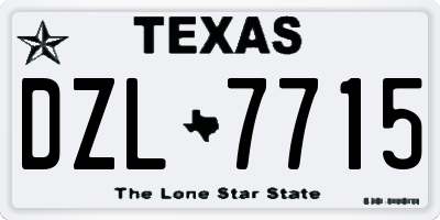 TX license plate DZL7715