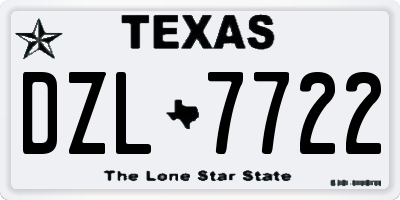 TX license plate DZL7722