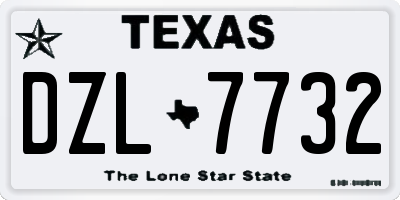 TX license plate DZL7732