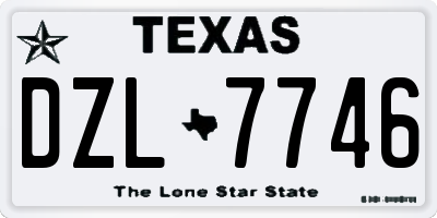 TX license plate DZL7746