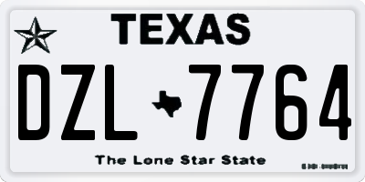 TX license plate DZL7764