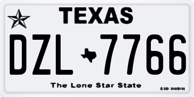 TX license plate DZL7766