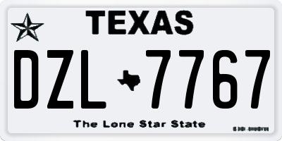 TX license plate DZL7767