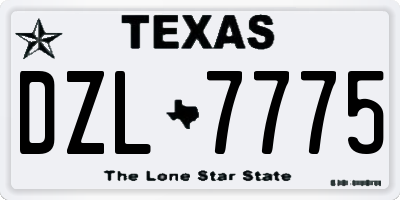 TX license plate DZL7775