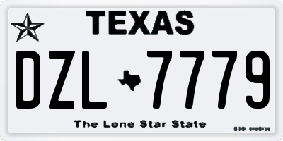 TX license plate DZL7779