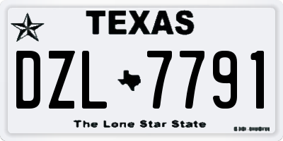 TX license plate DZL7791