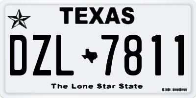 TX license plate DZL7811