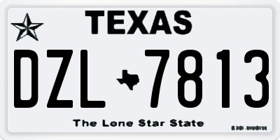 TX license plate DZL7813