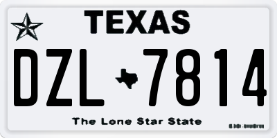 TX license plate DZL7814