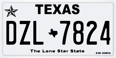 TX license plate DZL7824