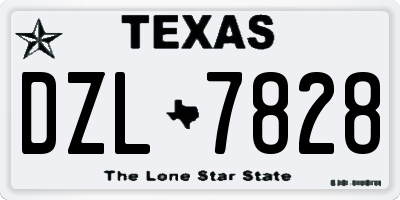 TX license plate DZL7828